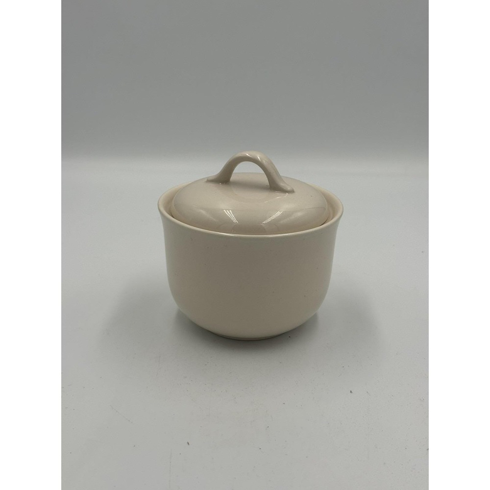 Corning Ware Sandstone 4" Sugar Dip Sauce Dish Bowl w/ Lid Cream